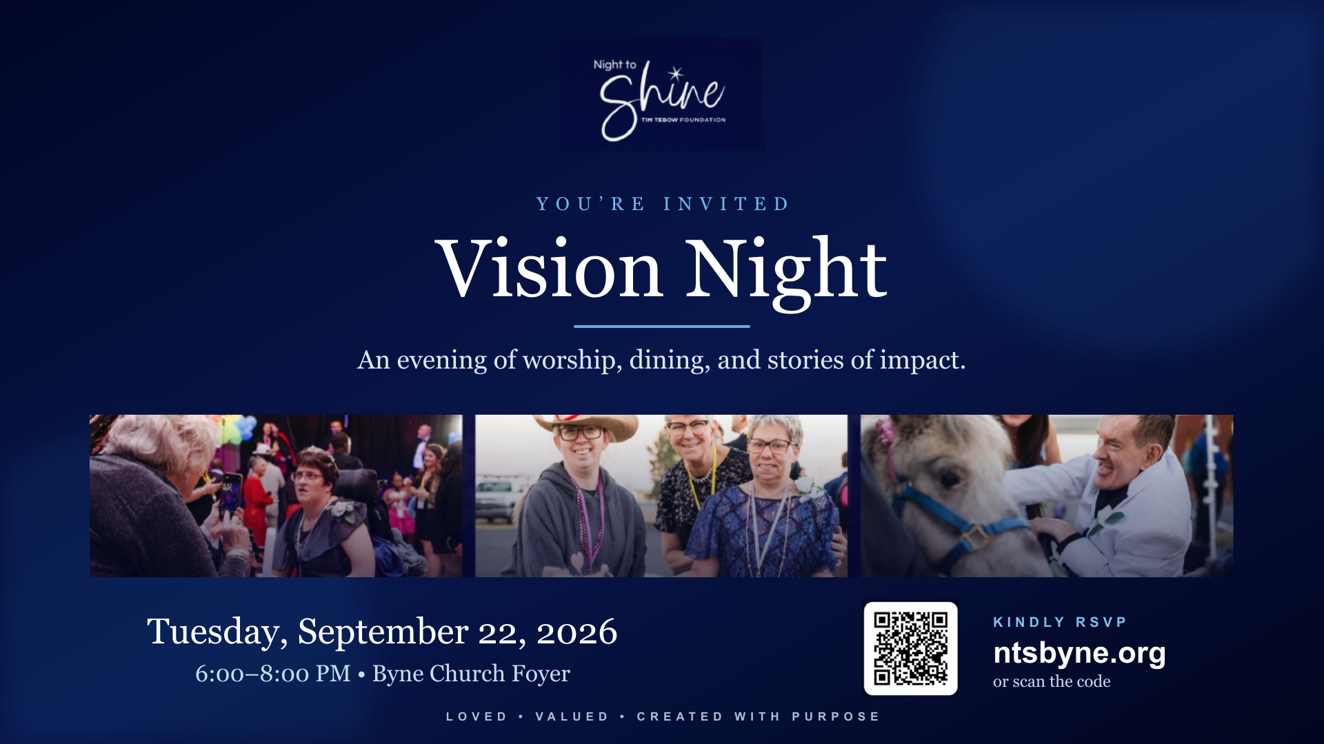 Night to Shine Vision Night — September 22